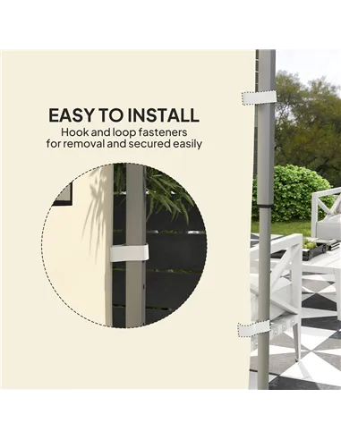 Outsunny 195 x 295cm Replacement Gazebo Sidewall - Beige