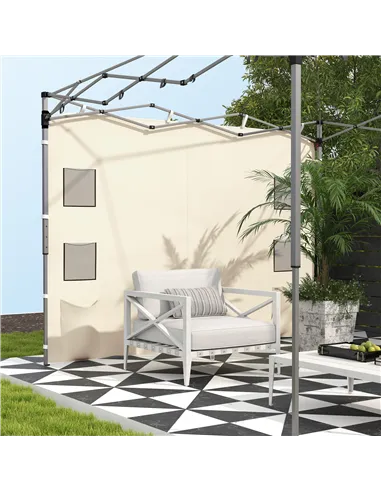 Outsunny 195 x 295cm Replacement Gazebo Sidewall - Beige