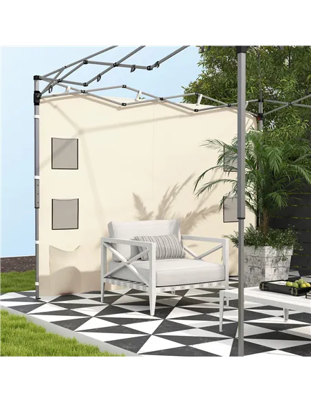 Outsunny 195 x 295cm Replacement Gazebo Sidewall - Beige