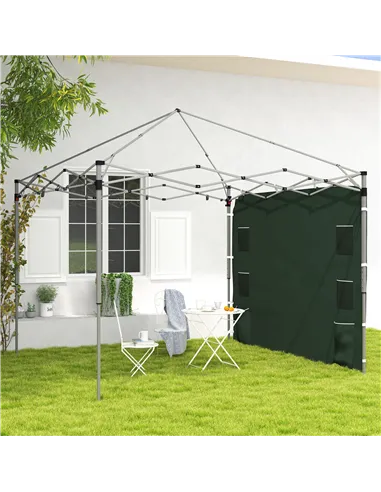 Outsunny 195 x 295cm Replacement Gazebo Sidewall - Green