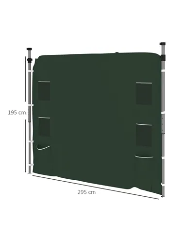 Outsunny 195 x 295cm Replacement Gazebo Sidewall - Green