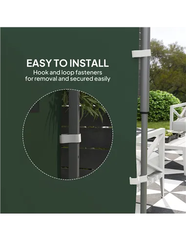 Outsunny 195 x 295cm Replacement Gazebo Sidewall - Green