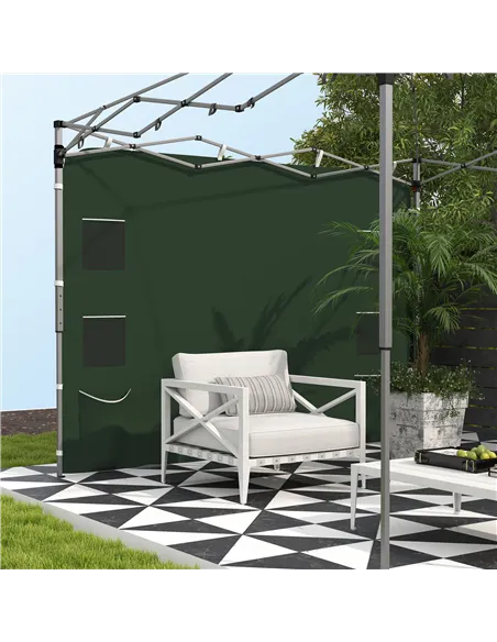 Outsunny 195 x 295cm Replacement Gazebo Sidewall - Green