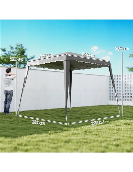 Outsunny 2.5 x 2.5M Pop up Garden Tent - Grey