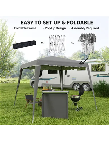 Outsunny 2.5 x 2.5M Pop up Garden Tent - Grey