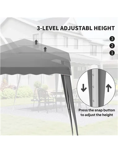 Outsunny 2.5 x 2.5M Pop up Garden Tent - Grey