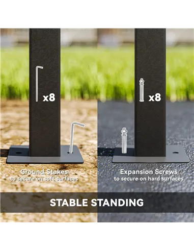 Outsunny 3 x 3 or 3 x 6m Garden Gazebo with Extendable Awning and Wheels, UPF30+ Outdoor Metal Gazebo Canopy Shelter for BBQ, Ev