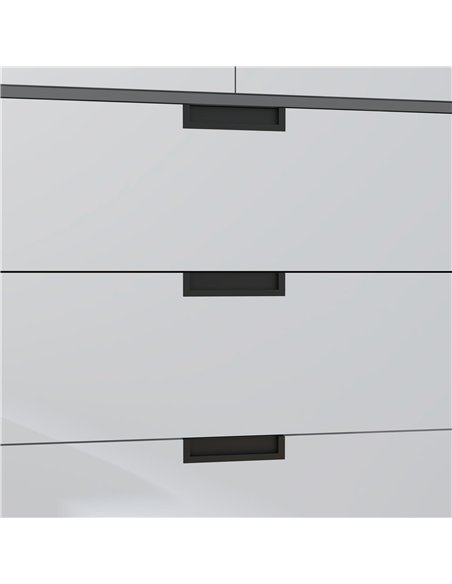 HOMCOM 2 Door Wardrobe, Modern Wardrobe with 3 Drawers and Hanging Rod for Bedroom, Grey