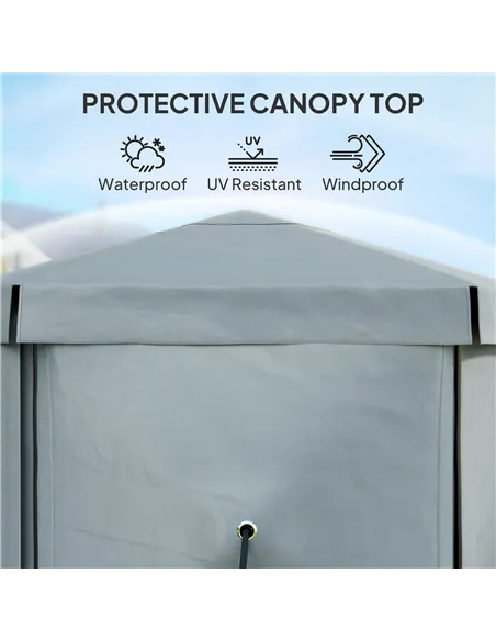 Outsunny 3 x 3(m) Hexagon Pop Up Gazebo with 5 Sides and Carry Bag, Waterproof, UV Resistant Party Tent Instant Event Shelter wi