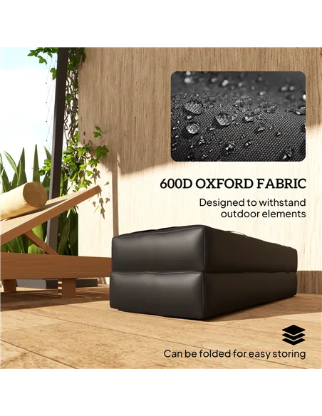 Outsunny Parasol Weights Set of 4, Parasol Base Weights Bags, 25kg Fillable Sandbag Weights with Handles, Cantilever Umbrella Ba