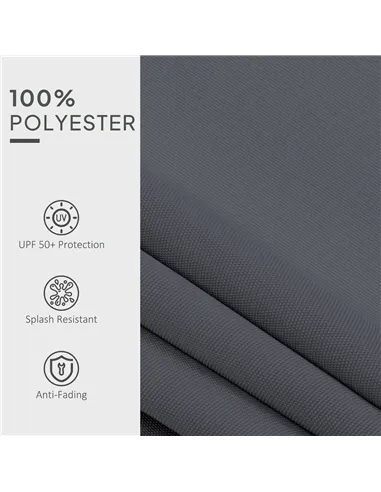 Outsunny Awning Replacement Canopy, Water Resistant UPF 50+ Sun Shade Cover for 3 x 2.5 m Garden Awning (Fabric Only), Grey