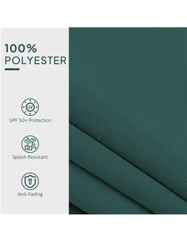 Outsunny Awning Replacement Canopy, Water Resistant UPF 50+ Sun Shade Cover for 3 x 2.5 m Garden Awning (Fabric Only), Green