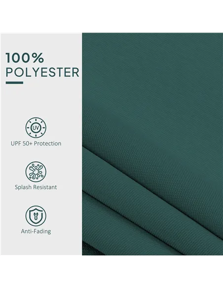 Outsunny Awning Replacement Canopy, Water Resistant UPF 50+ Sun Shade Cover for 3 x 2.5 m Garden Awning (Fabric Only), Green