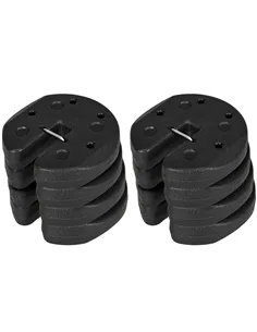 Outsunny Gazebo Weights Set of 8, 24KG Weights for Gazebo Legs with Reinforce Pins and Carry Belt, for Gazebos Shelters Marquees