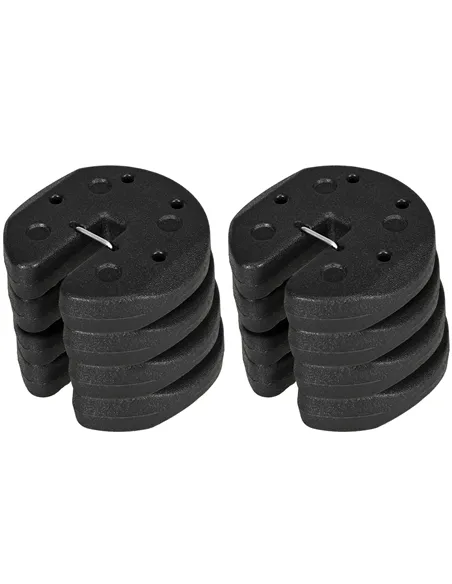 Outsunny Gazebo Weights Set of 8, 24KG Weights for Gazebo Legs with Reinforce Pins and Carry Belt, for Gazebos Shelters Marquees