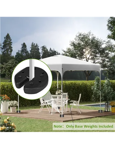 Outsunny Gazebo Weights Set of 8, 24KG Weights for Gazebo Legs with Reinforce Pins and Carry Belt, for Gazebos Shelters Marquees