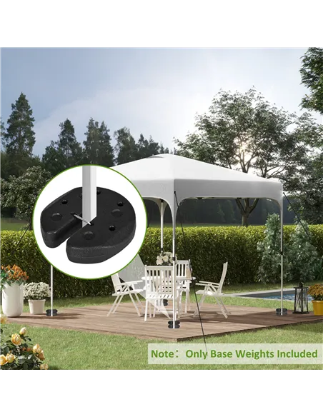 Outsunny Gazebo Weights Set of 8, 24KG Weights for Gazebo Legs with Reinforce Pins and Carry Belt, for Gazebos Shelters Marquees