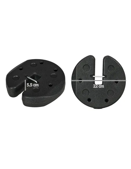 Outsunny Gazebo Weights Set of 8, 24KG Weights for Gazebo Legs with Reinforce Pins and Carry Belt, for Gazebos Shelters Marquees