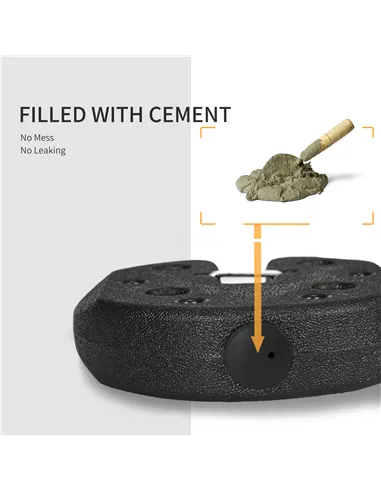 Outsunny Gazebo Weights Set of 8, 24KG Weights for Gazebo Legs with Reinforce Pins and Carry Belt, for Gazebos Shelters Marquees