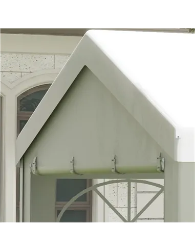 Outsunny 4m x 4m Marquee Party Tent, Heavy Duty Wedding Canopy with Sidewalls, Doors, Windows, Galvanised Garden Gazebo for Part