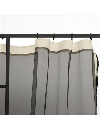 Outsunny 302 x 207cm Universal Replacement Mesh Sidewall Netting for Patio Gazebos and Canopy Tents, (Sidewall Only) Beige