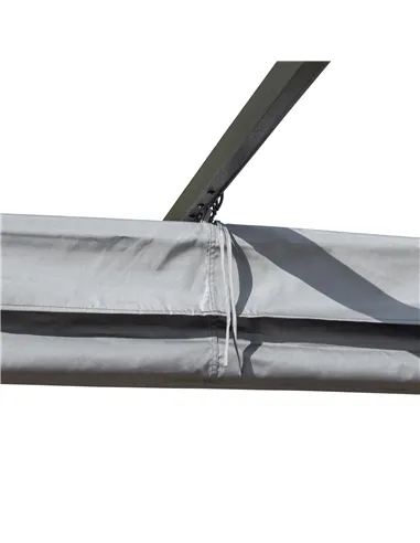 Outsunny 3 x 3(m) Metal Retractable Pergola, Garden Gazebo Metal Pergola Canopy Outdoor Sun Shade Shelter for Party BBQ, Grey