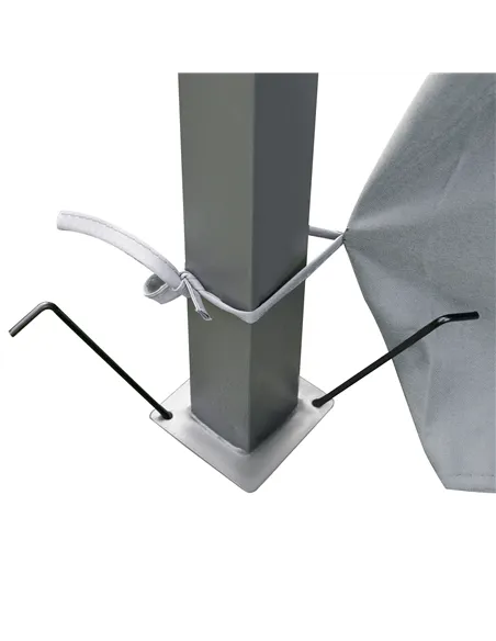 Outsunny 4m x 3(m)Garden Gazebo, Double Roof Outdoor Gazebo Canopy Shelter with Curtains, Solid Steel Frame for Lawn and Deck, G