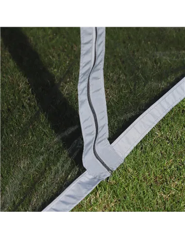 Outsunny 3 x 4m Aluminium Garden Gazebo, Marquee Canopy Shelter Pavilion Party Tent with Nets and Curtains for Garden and Deck, 