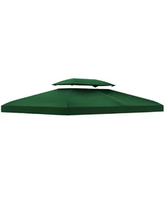 Outsunny Gazebo Roof Replacement, for 3 x 4m Frames - Green