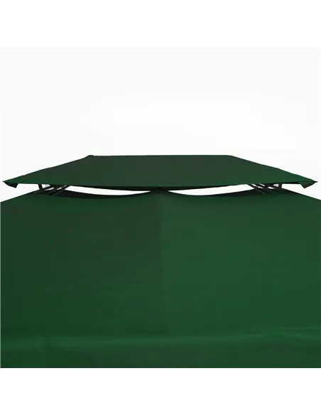 Outsunny Gazebo Roof Replacement, for 3 x 4m Frames - Green