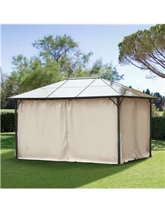 Outsunny 4 Pack Replacement Gazebo Curtains Privacy Panel for Most 3 x 4m Gazebo Canopy Pavillion Outdoor Shelter Sidewalls Acce 2