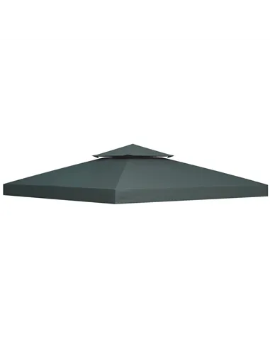 Outsunny Gazebo Roof Replacement, for 3 x 3(m) Frames - Grey