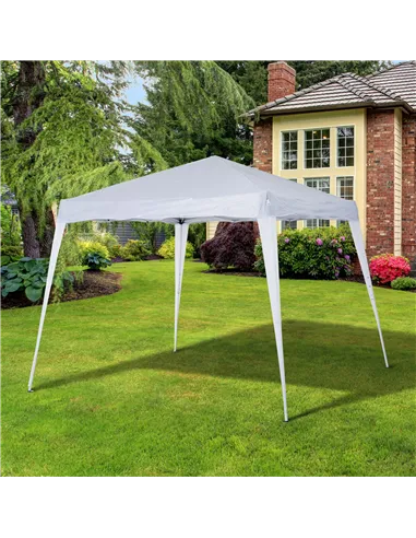 Outsunny 3 M x 3 M Base/ 2.5 M x 2.5 M Top Pop Up Gazebo with Carry Bag, Height Adjustable Slant Leg Party Tent Instant Event Sh