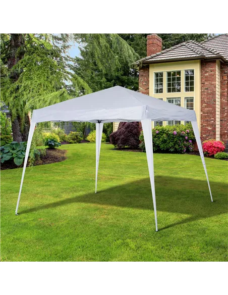 Outsunny 3 M x 3 M Base/ 2.5 M x 2.5 M Top Pop Up Gazebo with Carry Bag, Height Adjustable Slant Leg Party Tent Instant Event Sh