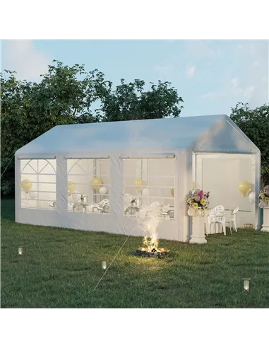 Outsunny 6 x 3(m) Garden Gazebo Marquee Party Tent Wedding Portable Garage Carport shelter Car Canopy Outdoor Heavy Duty Steel F