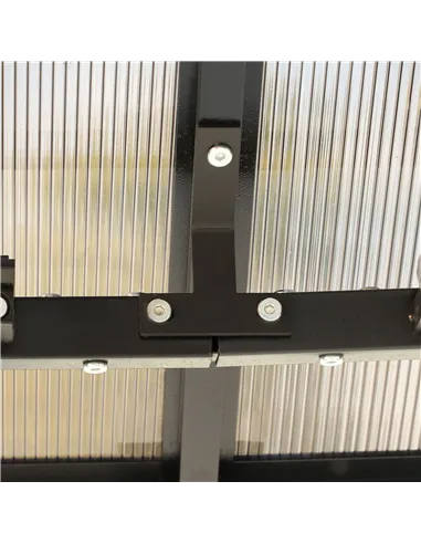 Outsunny 3 x 3(m) Hardtop Gazebo Canopy with Polycarbonate Roof, Steel & Aluminium Frame, Garden Pavilion with Mosquito Netting 