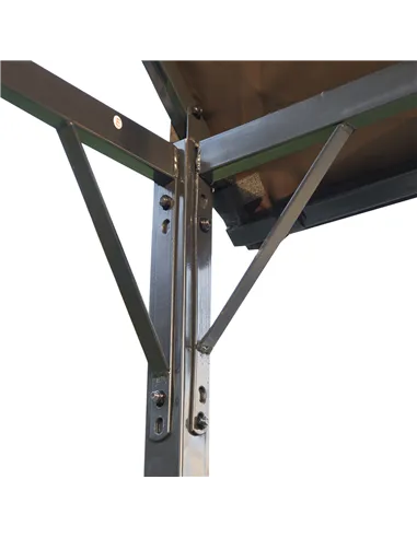 Outsunny Metal Smoking Gazebo Marquee Garden Patio BBQ Tent Grill Canopy Awning Shelter - Coffee