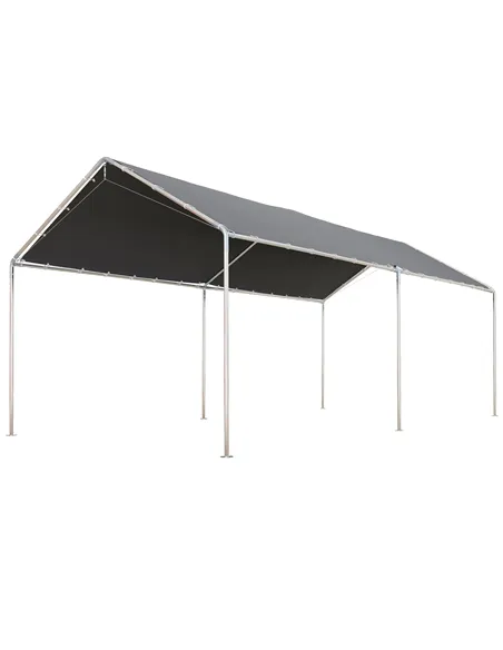 Outsunny 3 x 6m Heavy Duty Carport Garage Car Shelter Galvanized Steel Outdoor Open Canopy Tent Water UV Resistant Waterproof, G