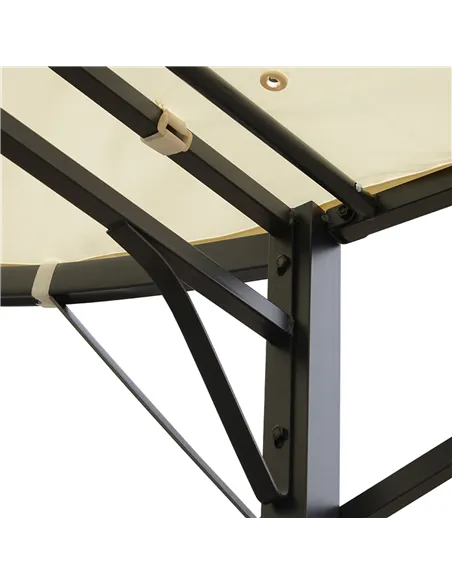 Outsunny 3 x 2.5m Patio Metal Gazebo Door Window Awning Wall Mount Canopy Outdoor Sunshade with Extended Shelter Cream White