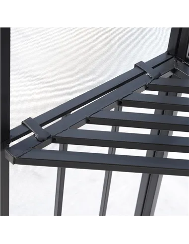 Outsunny 3(m) x 3(m) Garden Gazebo, Double Roof Outdoor Gazebo Canopy Shelter with Netting, Solid Steel Frame for Garden, Lawn, 