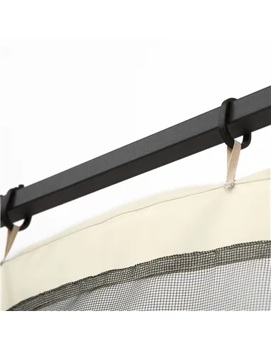 Outsunny 352 x 207cm Universal Replacement Mesh Sidewall Netting for Patio Gazebos and Canopy Tents, (Sidewall Only) Beige