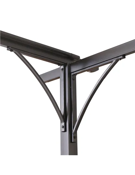 Outsunny 3.5M X 3.5M Metal Pergola Gazebo Awning Retractable Canopy Outdoor Garden Sun Shade Shelter Marquee Party BBQ, Beige