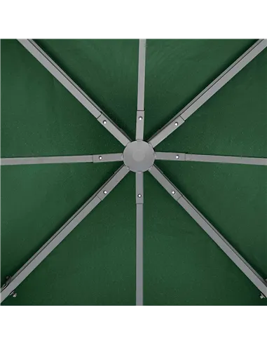 Outsunny 3(m) Gazebo Top Cover Double Tier Canopy Replacement Pavilion Roof Dark Green