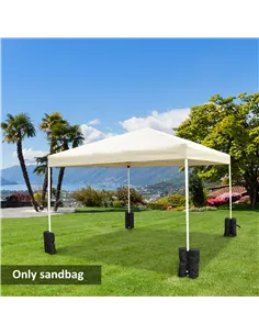 Outsunny 15 kg Heavy Duty Gazebo Weight Sand Bags, 4 pcs Leg Weights Marquee Tent Canopy Base for Trampoline Pop Up Gazebo Tent  2