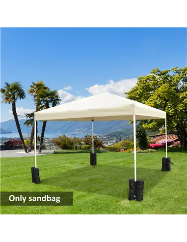 Outsunny 15 kg Heavy Duty Gazebo Weight Sand Bags, 4 pcs Leg Weights Marquee Tent Canopy Base for Trampoline Pop Up Gazebo Tent 