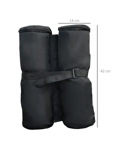 Outsunny 15 kg Heavy Duty Gazebo Weight Sand Bags, 4 pcs Leg Weights Marquee Tent Canopy Base for Trampoline Pop Up Gazebo Tent 