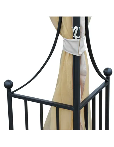 Outsunny 3 x 3(m) Garden Gazebo Patio Party Tent Shelter Outdoor Canopy Double Tier Sun Shade Metal Frame Netting, Beige