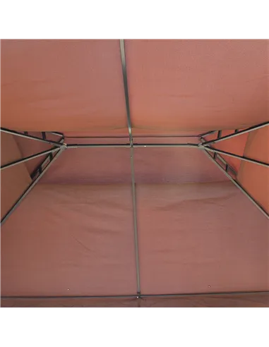 Outsunny 3 x 4m Garden Gazebo, Double Roof Marquee Canopy Shelter with Sidewalls, Solid Steel Frame for Garden, Lawn, Backyard a