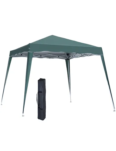 Outsunny 3 M x 3 M Base/ 2.5 M x 2.5 M Top Pop Up Gazebo with Carry Bag, Height Adjustable Slant Leg Party Tent Instant Event Sh