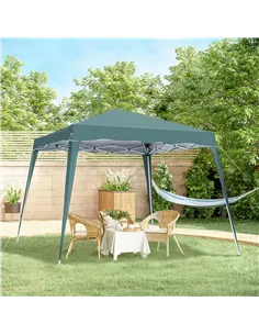 Outsunny 3 M x 3 M Base/ 2.5 M x 2.5 M Top Pop Up Gazebo with Carry Bag, Height Adjustable Slant Leg Party Tent Instant Event Sh 2